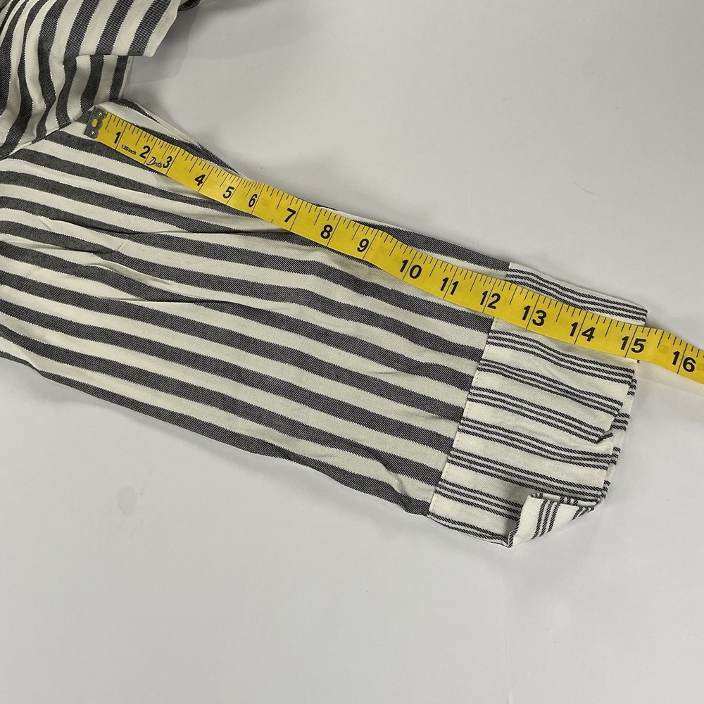 Victoria's Secret Women's Pajama Top Pants Striped Metallic Silver Large Short - Picture 10 of 16